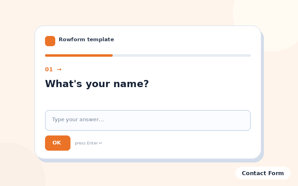 Contact Form template preview