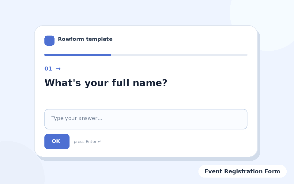 Event Registration Form template preview