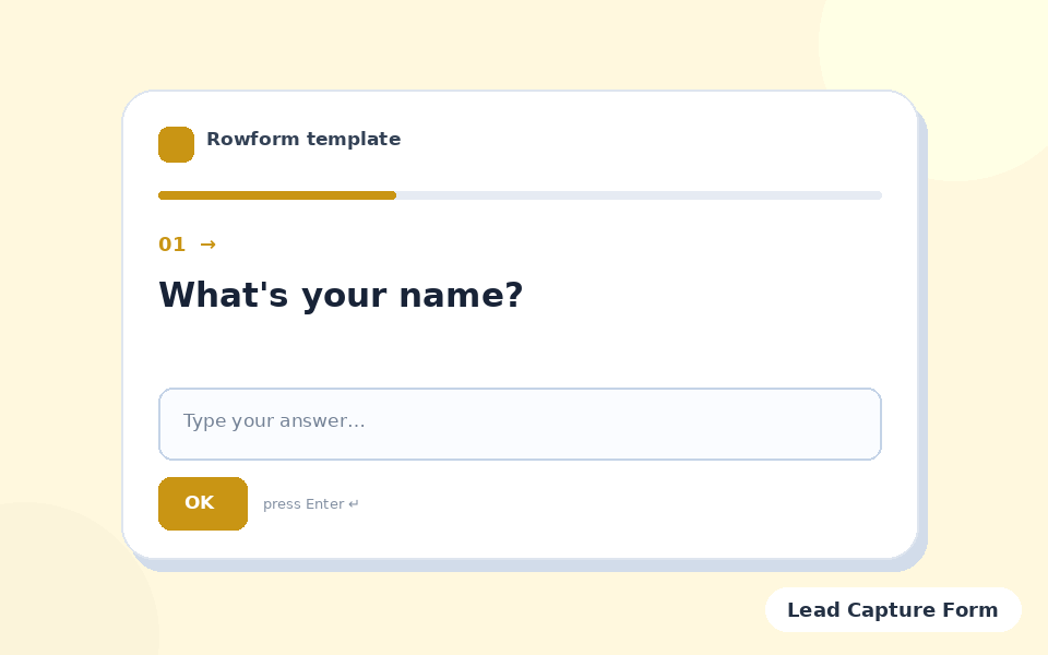 Lead Capture Form template preview